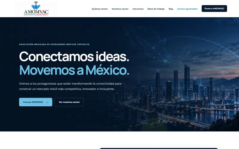 Página de inicio de AMOMVAC