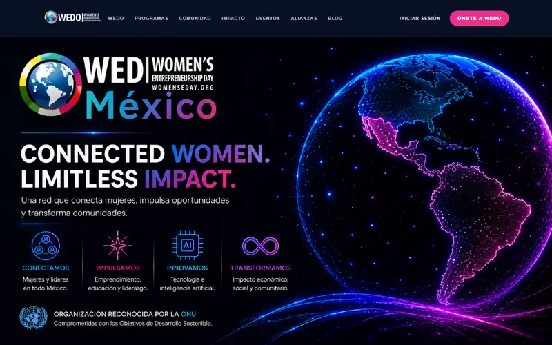 Página de inicio de WEDO México